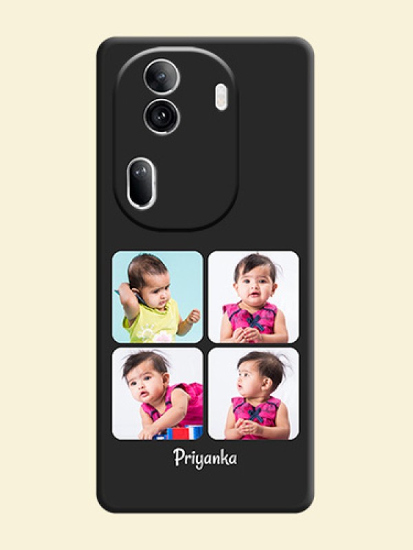 Floral Art with 6 Image Holder - Photo on Space Black Soft Matte Mobile Case - Reno 11 Pro 5G
