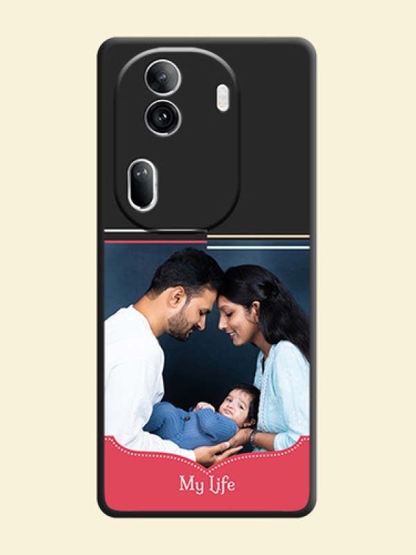 Classic Plain Design with Name - Photo on Space Black Soft Matte Phone Cover - Reno 11 Pro 5G