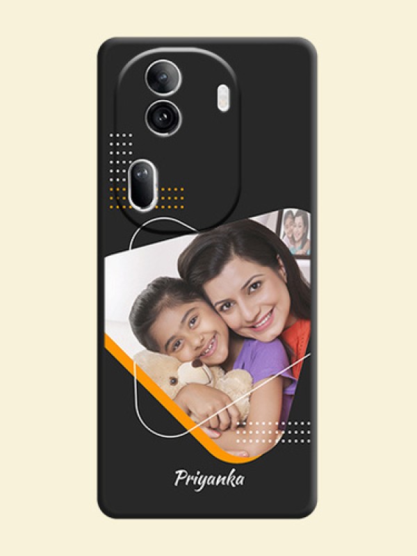 Yellow Triangle - Photo on Space Black Soft Matte Phone Cover - Reno 11 Pro 5G