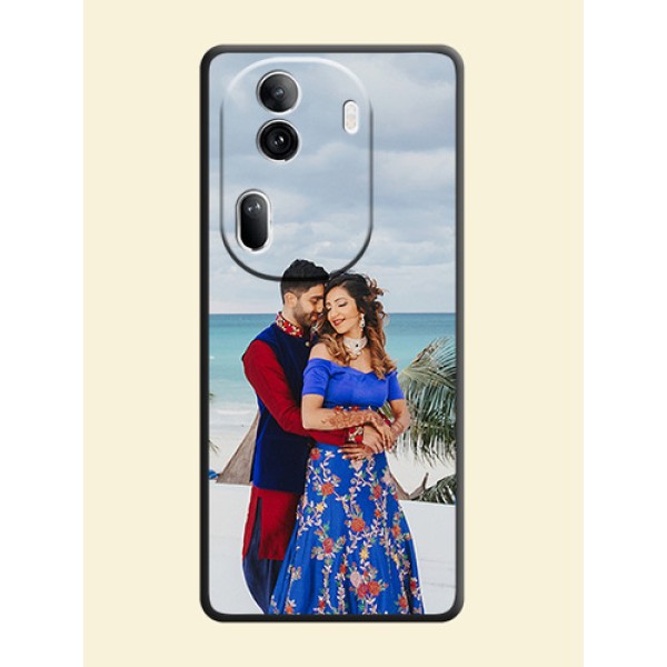 Full Single Pic Upload On Space Black Personalized Soft Matte Phone Covers - Reno 11 Pro 5G Full Single Pic Upload On Space Black Personalized Soft Matte Phone Covers - Reno 11 Pro 5G