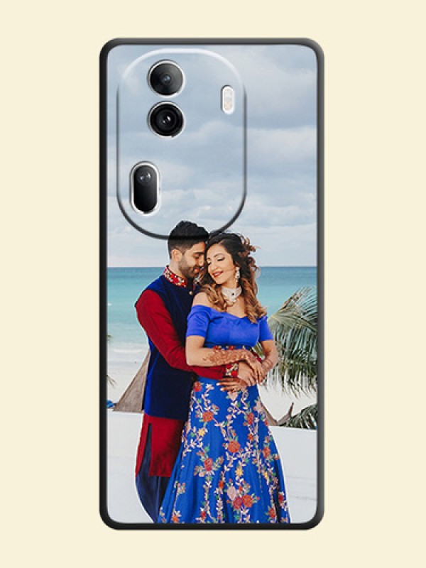 Full Single Pic Upload On Space Black Personalized Soft Matte Phone Covers - Reno 11 Pro 5G