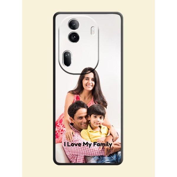 Full Single Pic Upload With Text On Space Black Personalized Soft Matte Phone Covers - Reno 11 Pro 5G Full Single Pic Upload With Text On Space Black Personalized Soft Matte Phone Covers - Reno 11 Pro 5G