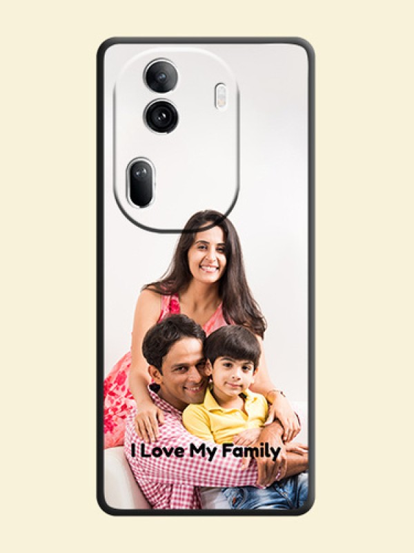 Full Single Pic Upload With Text On Space Black Personalized Soft Matte Phone Covers - Reno 11 Pro 5G