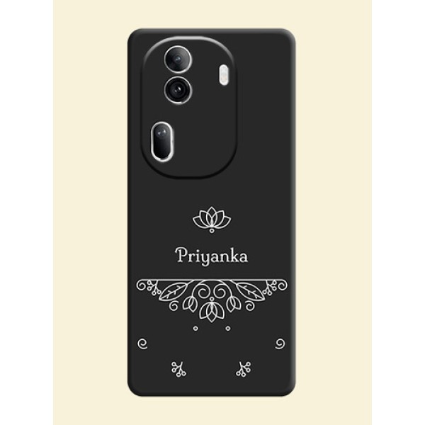 Lotus Garden Custom Text On Space Black Personalized Soft Matte Phone Covers - Reno 11 Pro 5G Lotus Garden Custom Text On Space Black Personalized Soft Matte Phone Covers - Reno 11 Pro 5G