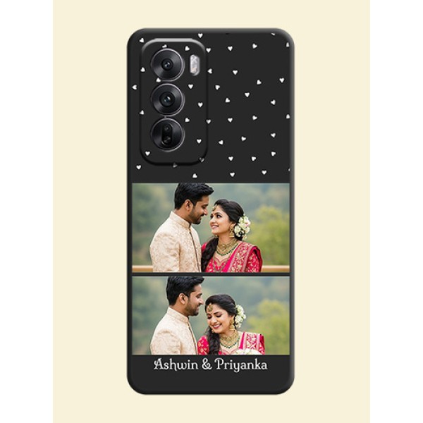 Miniature Love Symbols with Name On Space Black Custom Soft Matte Mobile Back Cover - Oppo Reno 12 5G Miniature Love Symbols with Name On Space Black Custom Soft Matte Mobile Back Cover - Oppo Reno 12 5G