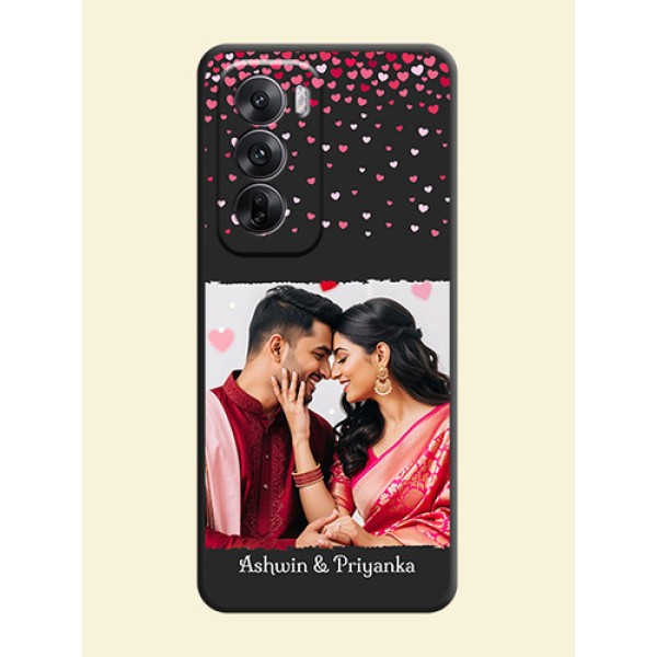 Fall in Love with Your Partner on Photo On Space Black Custom Soft Matte Mobile Back Cover - Oppo Reno 12 5G Fall in Love with Your Partner on Photo On Space Black Custom Soft Matte Mobile Back Cover - Oppo Reno 12 5G