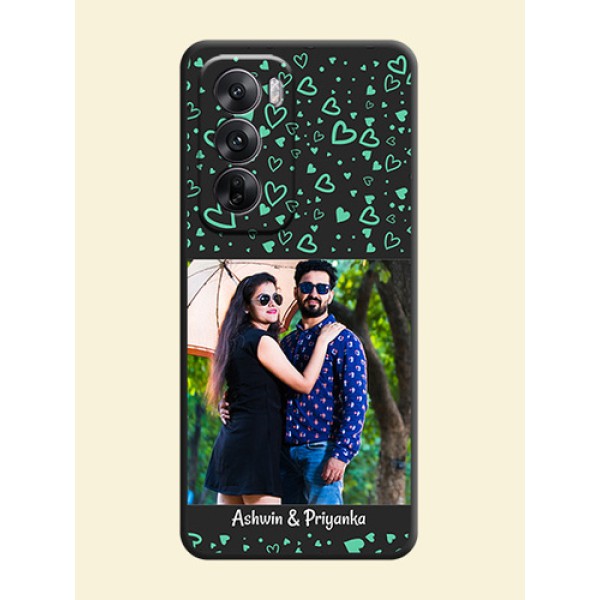 Sea Green Indefinite Love Pattern on Photo On Space Black Custom Soft Matte Mobile Back Cover - Oppo Reno 12 5G Sea Green Indefinite Love Pattern on Photo On Space Black Custom Soft Matte Mobile Back Cover - Oppo Reno 12 5G