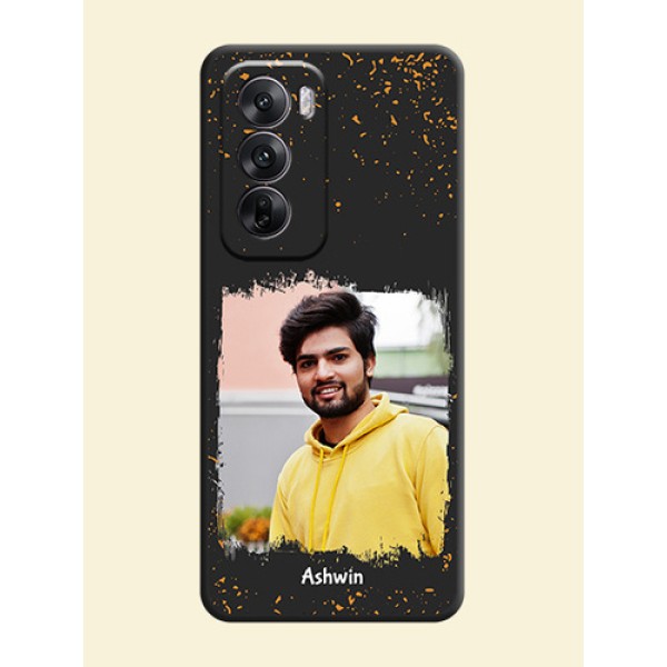 Spray Free Design on Photo On Space Black Custom Soft Matte Mobile Back Cover - Oppo Reno 12 5G Spray Free Design on Photo On Space Black Custom Soft Matte Mobile Back Cover - Oppo Reno 12 5G
