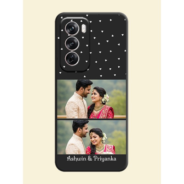 Miniature Love Symbols with Name On Space Black Custom Soft Matte Mobile Back Cover - Oppo Reno 12 Pro 5G Miniature Love Symbols with Name On Space Black Custom Soft Matte Mobile Back Cover - Oppo Reno 12 Pro 5G