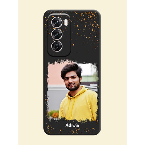 Spray Free Design on Photo On Space Black Custom Soft Matte Mobile Back Cover - Oppo Reno 12 Pro 5G Spray Free Design on Photo On Space Black Custom Soft Matte Mobile Back Cover - Oppo Reno 12 Pro 5G
