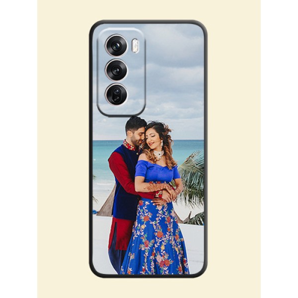 Full Single Pic Upload On Space Black Custom Soft Matte Mobile Back Cover - Oppo Reno 12 Pro 5G Full Single Pic Upload On Space Black Custom Soft Matte Mobile Back Cover - Oppo Reno 12 Pro 5G
