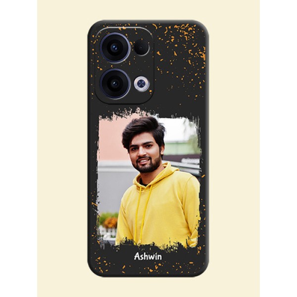 Spray Free Design on Photo On Space Black Custom Soft Matte Mobile Back Cover - Oppo Reno 13 5G Spray Free Design on Photo On Space Black Custom Soft Matte Mobile Back Cover - Oppo Reno 13 5G