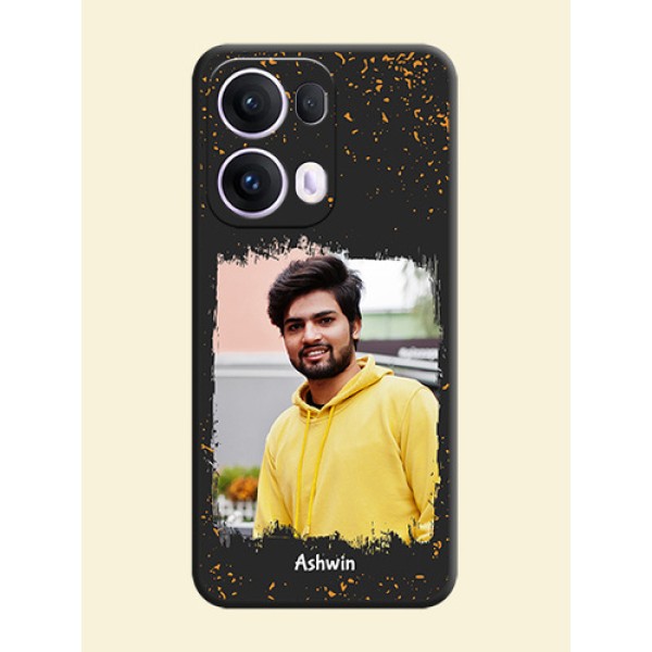 Spray Free Design on Photo On Space Black Custom Soft Matte Mobile Back Cover - Oppo Reno 13 Pro 5G Spray Free Design on Photo On Space Black Custom Soft Matte Mobile Back Cover - Oppo Reno 13 Pro 5G