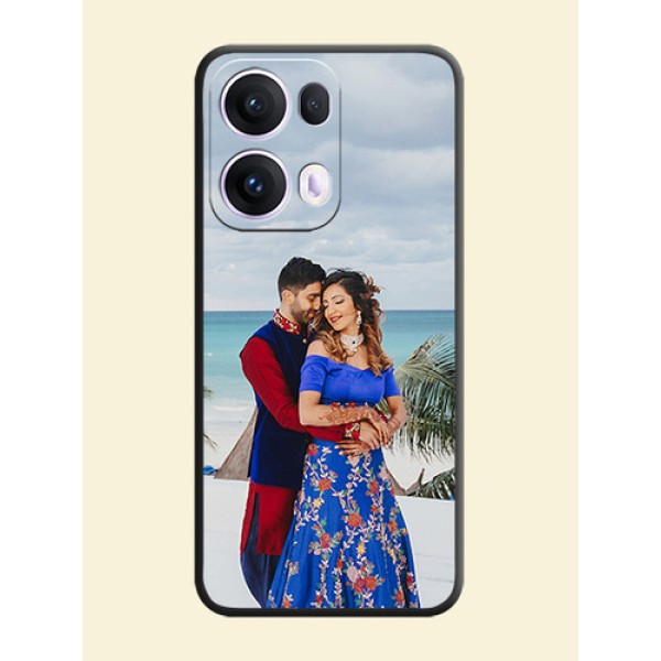 Full Single Pic Upload On Space Black Custom Soft Matte Mobile Back Cover - Oppo Reno 13 Pro 5G Full Single Pic Upload On Space Black Custom Soft Matte Mobile Back Cover - Oppo Reno 13 Pro 5G