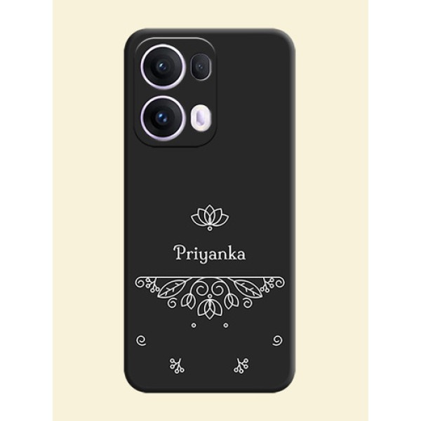 Lotus Garden Custom Text On Space Black Custom Soft Matte Mobile Back Cover - Oppo Reno 13 Pro 5G Lotus Garden Custom Text On Space Black Custom Soft Matte Mobile Back Cover - Oppo Reno 13 Pro 5G
