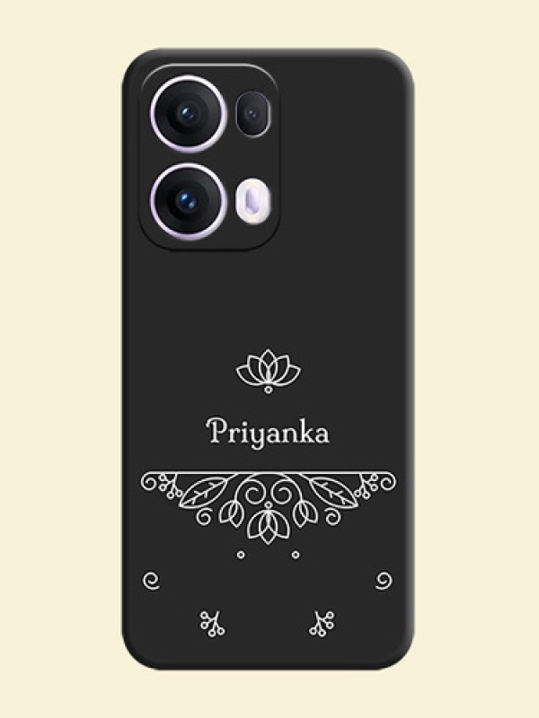 Lotus Garden Custom Text On Space Black Custom Soft Matte Mobile Back Cover - Oppo Reno 13 Pro 5G