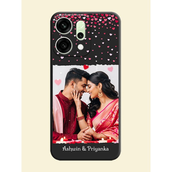 Fall in Love with Your Partner on Photo On Space Black Custom Soft Matte Mobile Back Cover - Oppo Reno 14 5G Fall in Love with Your Partner on Photo On Space Black Custom Soft Matte Mobile Back Cover - Oppo Reno 14 5G