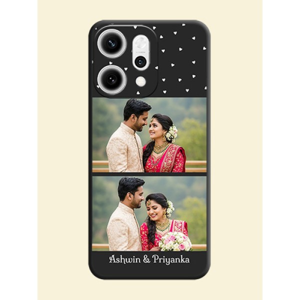 Miniature Love Symbols with Name On Space Black Custom Soft Matte Mobile Back Cover - Oppo Reno 14 Pro 5G Miniature Love Symbols with Name On Space Black Custom Soft Matte Mobile Back Cover - Oppo Reno 14 Pro 5G