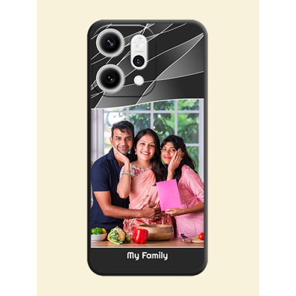 Mixed Wave Lines on Photo On Space Black Custom Soft Matte Mobile Back Cover - Oppo Reno 14 Pro 5G Mixed Wave Lines on Photo On Space Black Custom Soft Matte Mobile Back Cover - Oppo Reno 14 Pro 5G