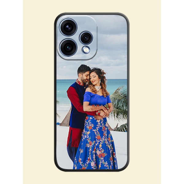 Full Single Pic Upload On Space Black Custom Soft Matte Mobile Back Cover - Oppo Reno 15 5G Full Single Pic Upload On Space Black Custom Soft Matte Mobile Back Cover - Oppo Reno 15 5G