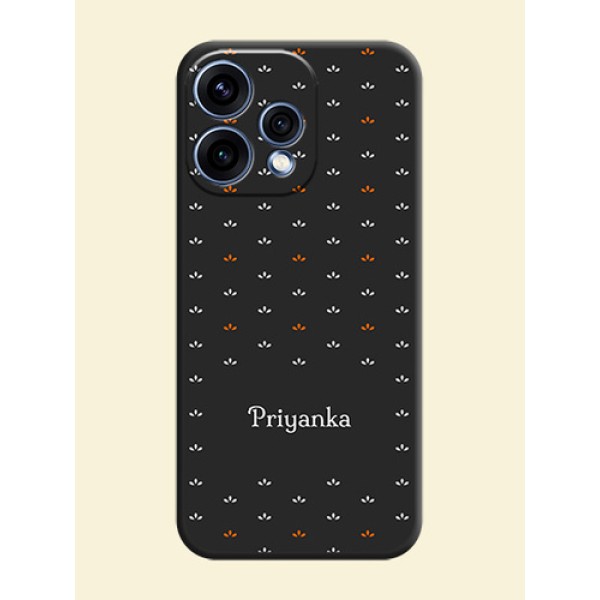 Simple Pattern With Custom Text On Space Black Custom Soft Matte Mobile Back Cover - Oppo Reno 15 5G Simple Pattern With Custom Text On Space Black Custom Soft Matte Mobile Back Cover - Oppo Reno 15 5G