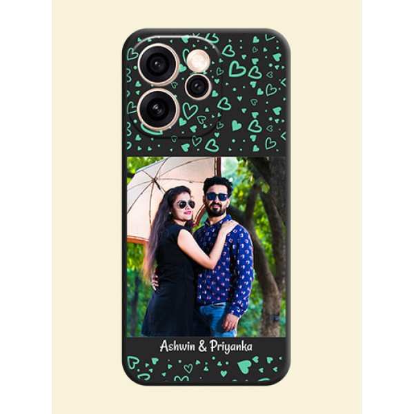 Sea Green Indefinite Love Pattern on Photo On Space Black Custom Soft Matte Mobile Back Cover - Oppo Reno 15 Pro 5G Sea Green Indefinite Love Pattern on Photo On Space Black Custom Soft Matte Mobile Back Cover - Oppo Reno 15 Pro 5G
