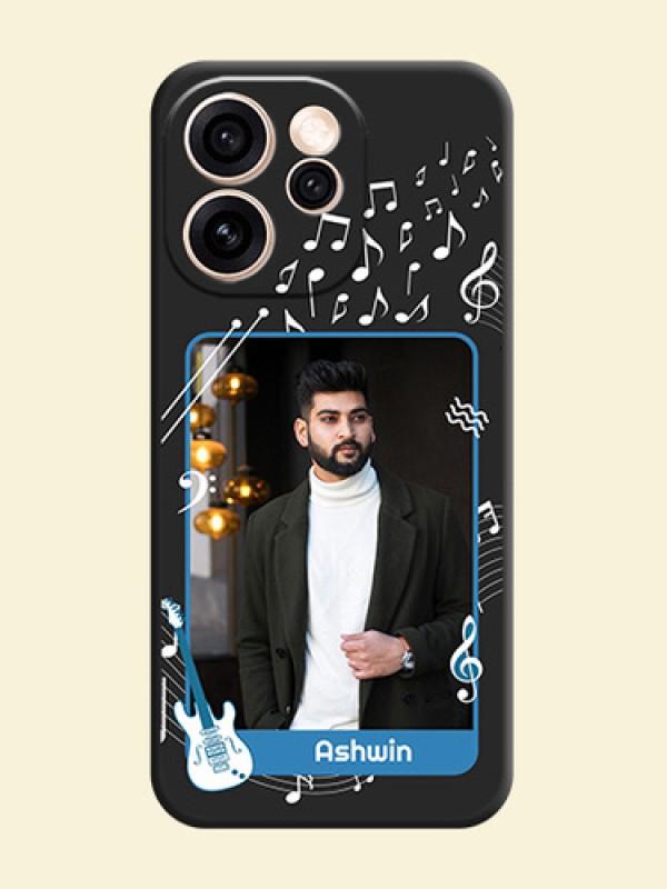Musical Theme Design with Text on Photo On Space Black Custom Soft Matte Mobile Back Cover - Oppo Reno 15 Pro 5G