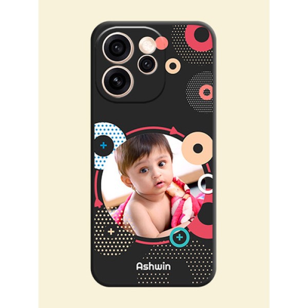 Multicoloured Round Image On Space Black Custom Soft Matte Mobile Back Cover - Oppo Reno 15 Pro 5G Multicoloured Round Image On Space Black Custom Soft Matte Mobile Back Cover - Oppo Reno 15 Pro 5G