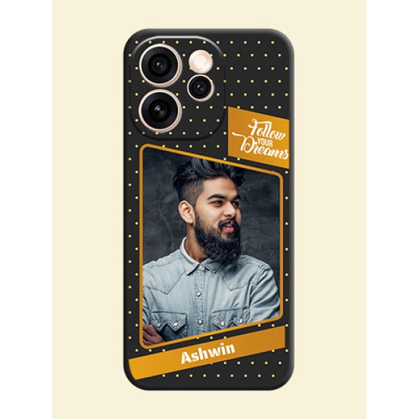 Follow Your Dreams with White Dots On Space Black Custom Soft Matte Mobile Back Cover - Oppo Reno 15 Pro 5G Follow Your Dreams with White Dots On Space Black Custom Soft Matte Mobile Back Cover - Oppo Reno 15 Pro 5G