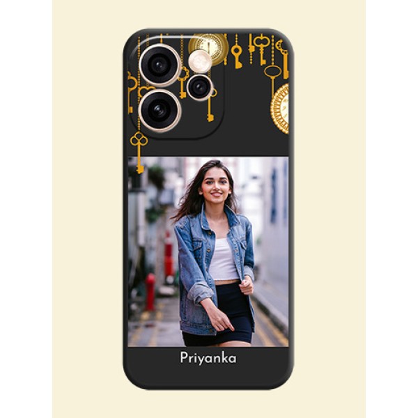 Decorative Design with Text On Space Black Custom Soft Matte Mobile Back Cover - Oppo Reno 15 Pro Mini 5G Decorative Design with Text On Space Black Custom Soft Matte Mobile Back Cover - Oppo Reno 15 Pro Mini 5G