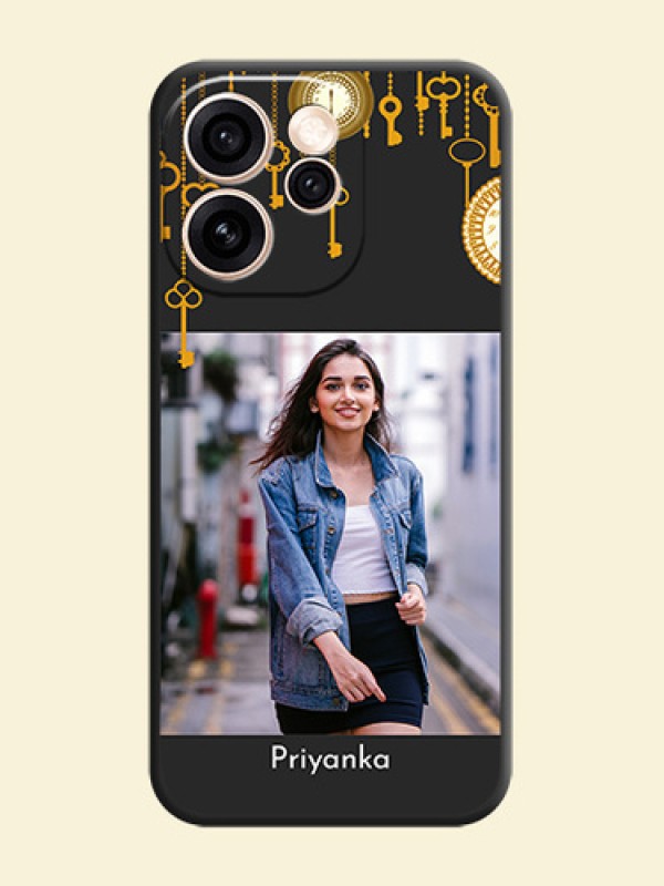 Decorative Design with Text On Space Black Custom Soft Matte Mobile Back Cover - Oppo Reno 15 Pro Mini 5G