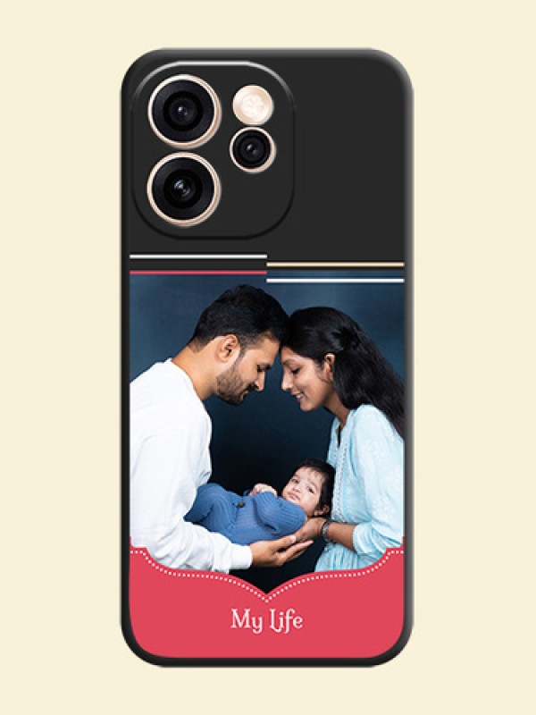 Classic Plain Design with Name On Space Black Custom Soft Matte Mobile Back Cover - Oppo Reno 15 Pro Mini 5G
