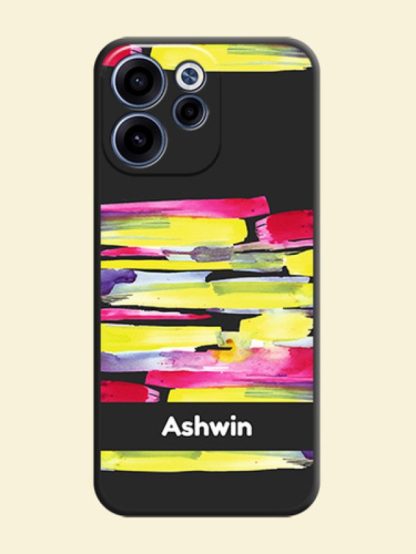 Brush Coloured On Space Black Custom Soft Matte Mobile Back Cover - Oppo Reno 15C 5G