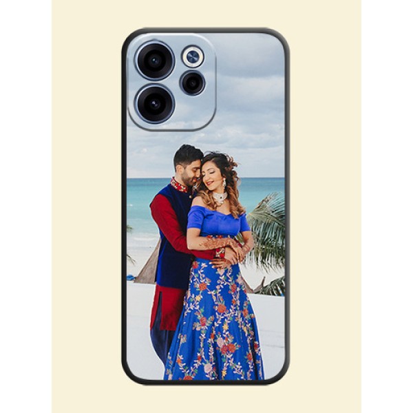 Full Single Pic Upload On Space Black Custom Soft Matte Mobile Back Cover - Oppo Reno 15C 5G Full Single Pic Upload On Space Black Custom Soft Matte Mobile Back Cover - Oppo Reno 15C 5G