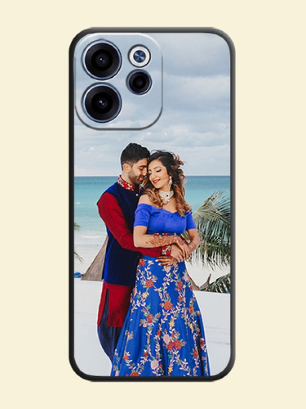 Full Single Pic Upload On Space Black Custom Soft Matte Mobile Back Cover - Oppo Reno 15C 5G