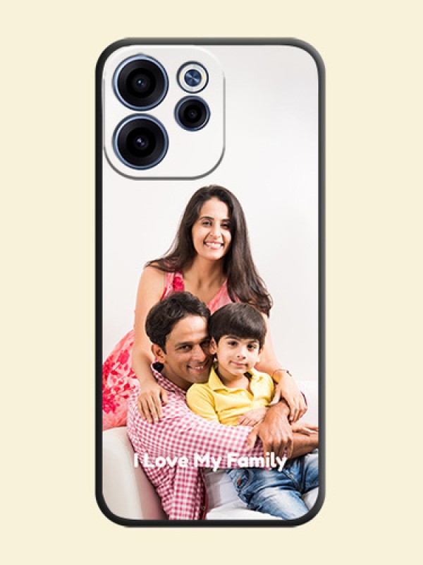 Full Single Pic Upload With Text On Space Black Custom Soft Matte Mobile Back Cover - Oppo Reno 15C 5G
