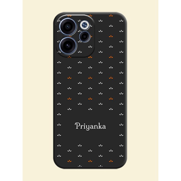 Simple Pattern With Custom Text On Space Black Custom Soft Matte Mobile Back Cover - Oppo Reno 15C 5G Simple Pattern With Custom Text On Space Black Custom Soft Matte Mobile Back Cover - Oppo Reno 15C 5G