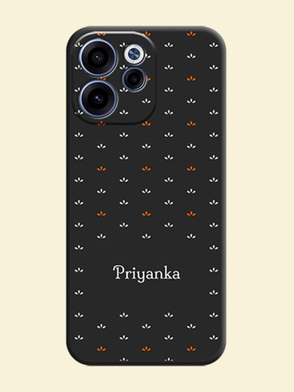 Simple Pattern With Custom Text On Space Black Custom Soft Matte Mobile Back Cover - Oppo Reno 15C 5G