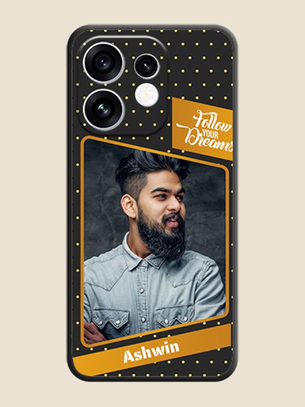 Follow Your Dreams with White Dots On Space Black Custom Soft Matte Mobile Back Cover - Oppo Reno 16 5G
