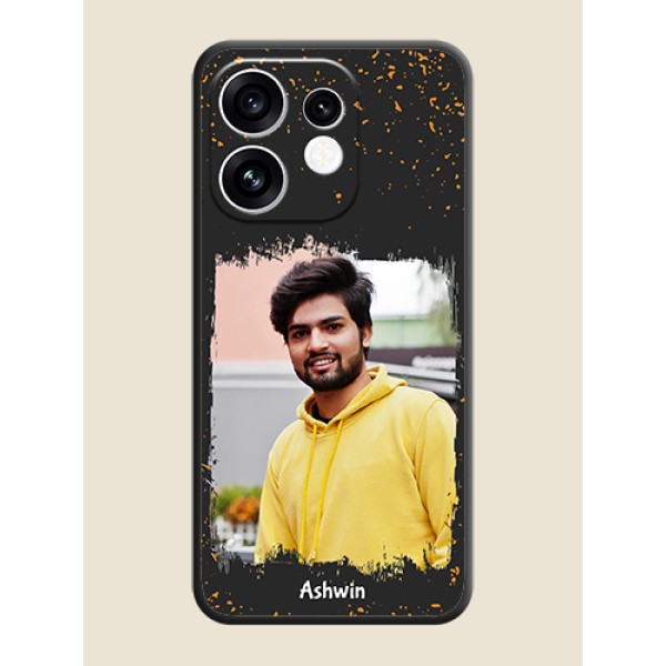 Spray Free Design on Photo On Space Black Custom Soft Matte Mobile Back Cover - Oppo Reno 16 5G Spray Free Design on Photo On Space Black Custom Soft Matte Mobile Back Cover - Oppo Reno 16 5G