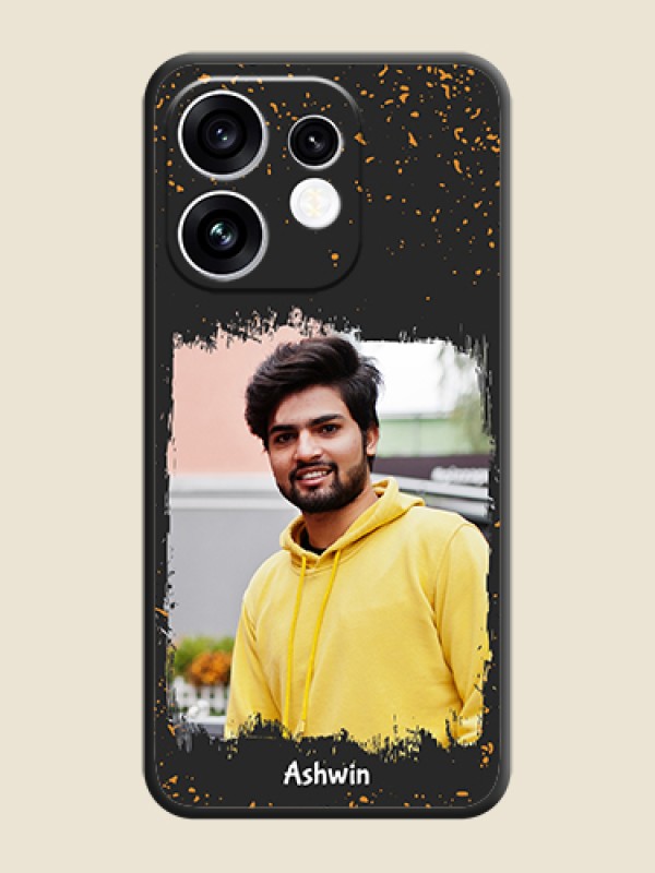 Spray Free Design on Photo On Space Black Custom Soft Matte Mobile Back Cover - Oppo Reno 16 5G