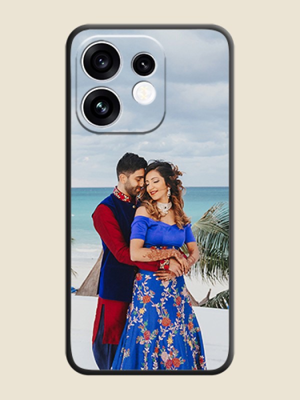 Full Single Pic Upload On Space Black Custom Soft Matte Mobile Back Cover - Oppo Reno 16 5G