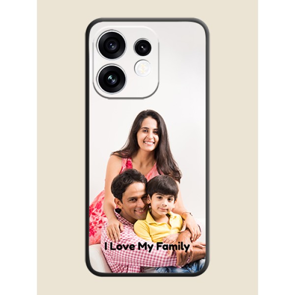 Full Single Pic Upload With Text On Space Black Custom Soft Matte Mobile Back Cover - Oppo Reno 16 5G Full Single Pic Upload With Text On Space Black Custom Soft Matte Mobile Back Cover - Oppo Reno 16 5G