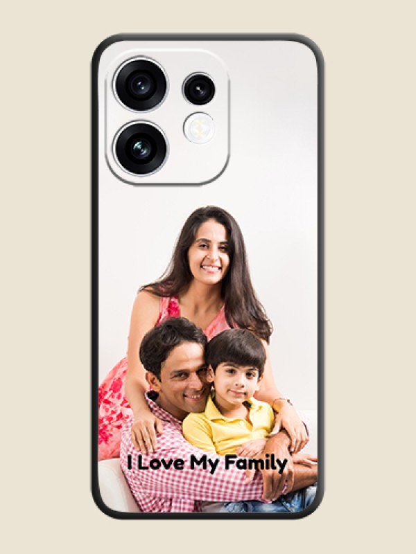 Full Single Pic Upload With Text On Space Black Custom Soft Matte Mobile Back Cover - Oppo Reno 16 5G