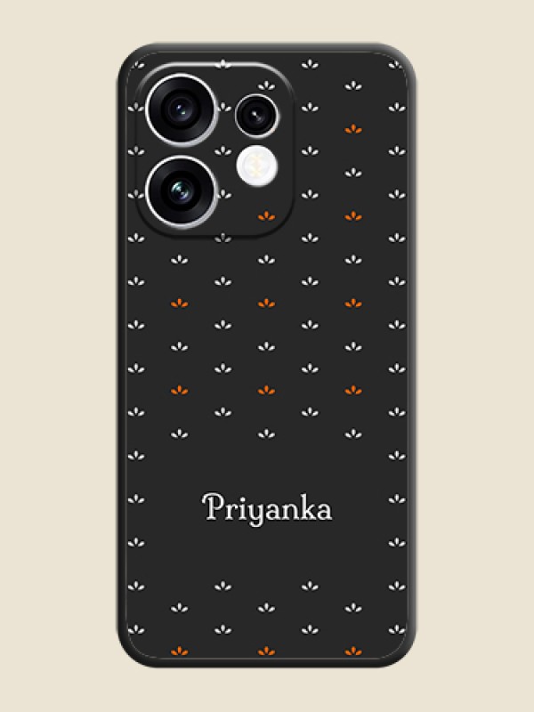 Simple Pattern With Custom Text On Space Black Custom Soft Matte Mobile Back Cover - Oppo Reno 16 5G