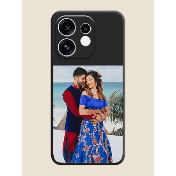 Image Upload With Space Black Color On Custom Soft Matte Mobile Back Cover - Oppo Reno 16 5G Image Upload With Space Black Color On Custom Soft Matte Mobile Back Cover - Oppo Reno 16 5G