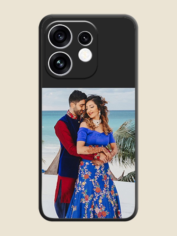 Image Upload With Space Black Color On Custom Soft Matte Mobile Back Cover - Oppo Reno 16 5G