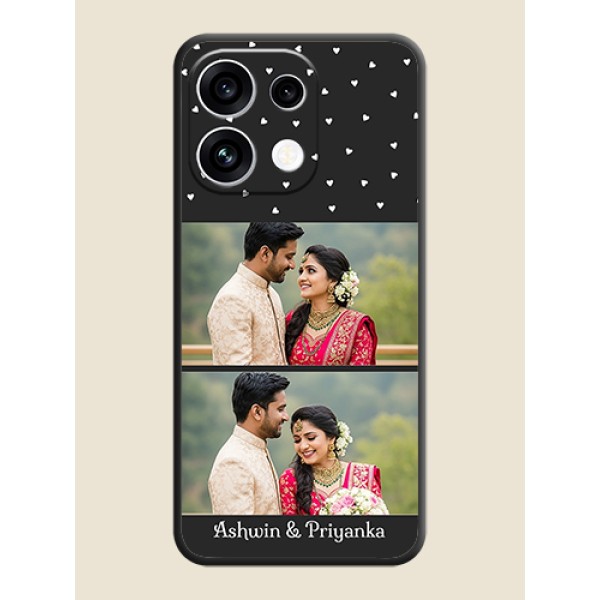 Miniature Love Symbols with Name On Space Black Custom Soft Matte Mobile Back Cover - Oppo Reno 16C 5G Miniature Love Symbols with Name On Space Black Custom Soft Matte Mobile Back Cover - Oppo Reno 16C 5G