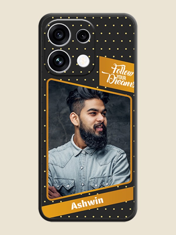 Follow Your Dreams with White Dots On Space Black Custom Soft Matte Mobile Back Cover - Oppo Reno 16C 5G