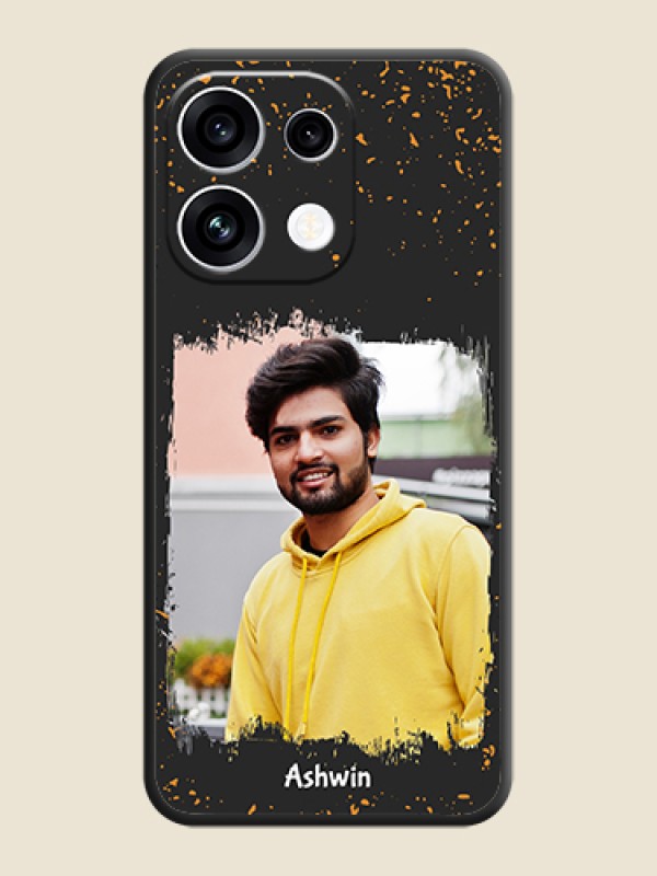 Spray Free Design on Photo On Space Black Custom Soft Matte Mobile Back Cover - Oppo Reno 16C 5G